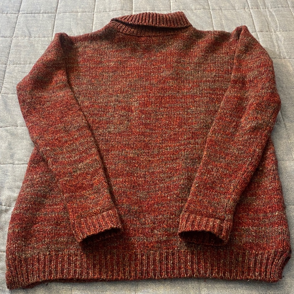 Won Hundred Cozy Red and Grey Wool Blend Knit Sweater